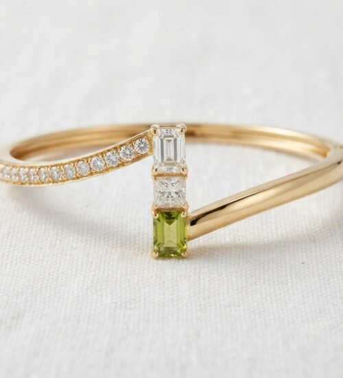 Moissanite & Synthetic Coloured Stone Ring