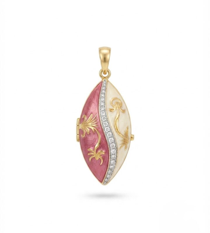 Moissanite & Minakari Pendant