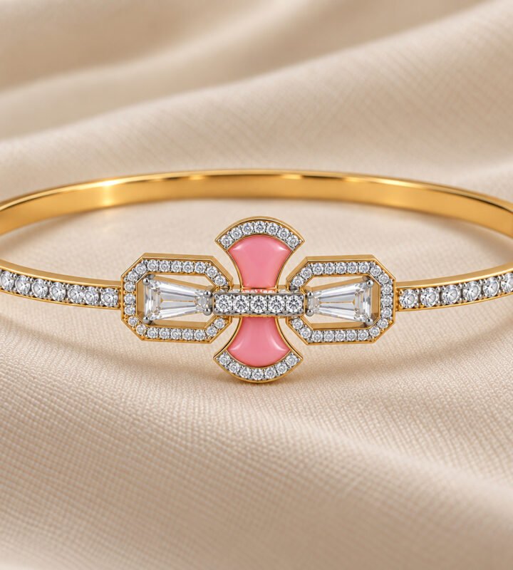 Moissanite Minakari Bracelet