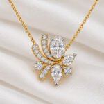 Moissanite Pendant with Chain