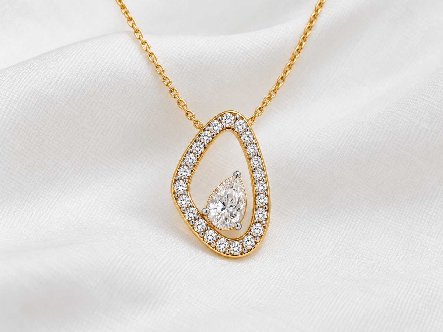 Moissanite Pendant with Chain - Image 2