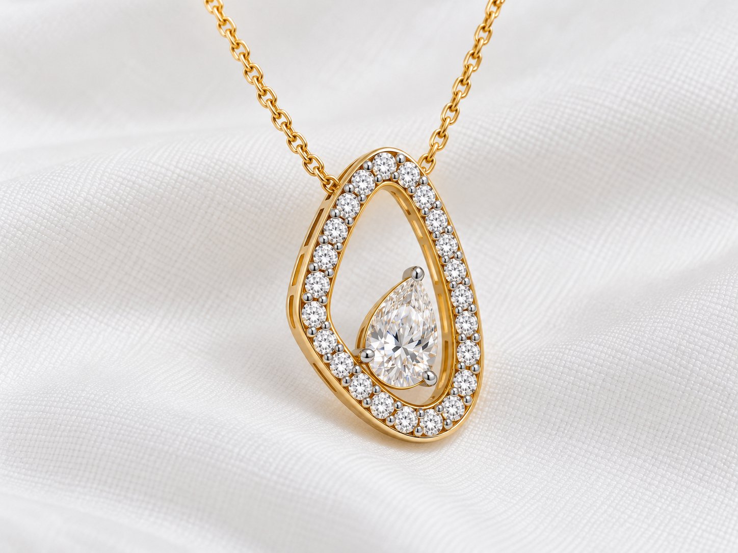 Moissanite Pendant with Chain - Image 6