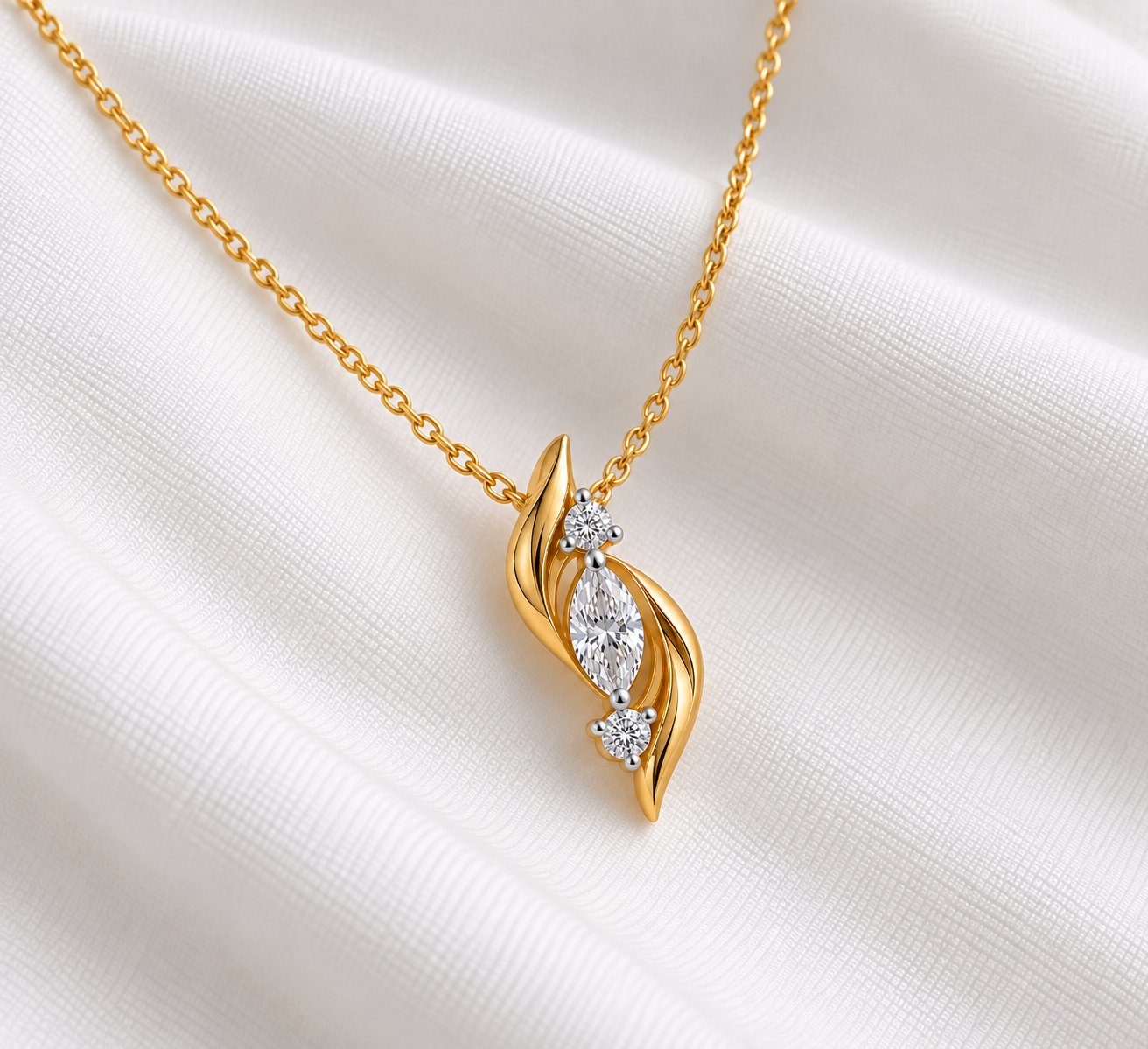 Moissanite Pendant Set