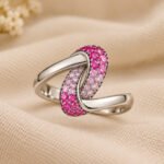 Moissanite & Synthetic Coloured Stone Ring