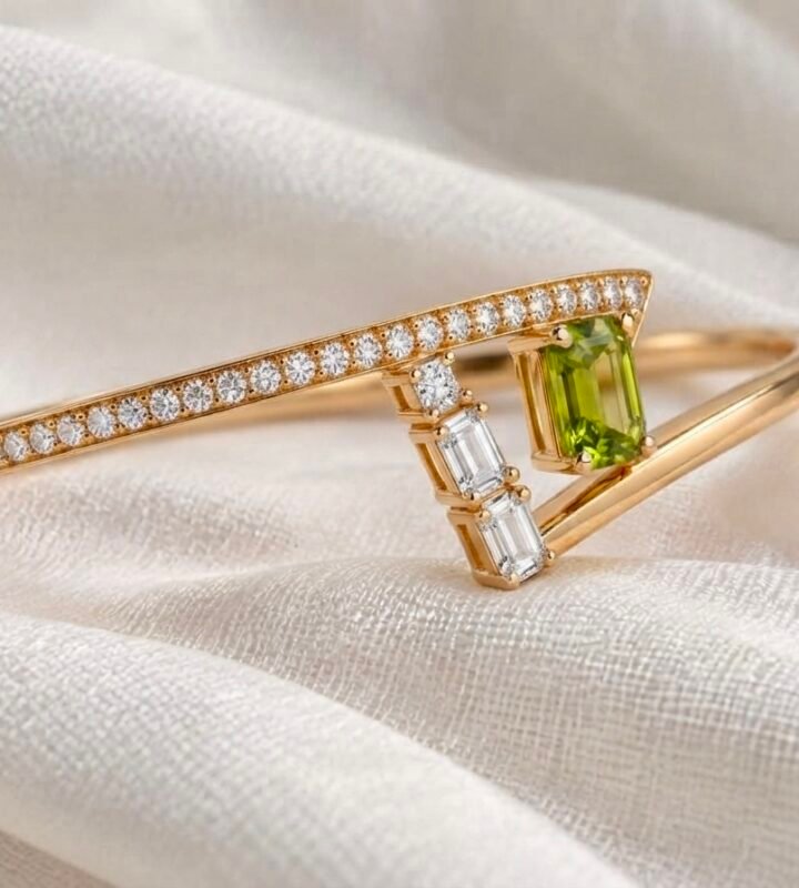 Moissanite & Synthetic Coloured Stone Bracelet